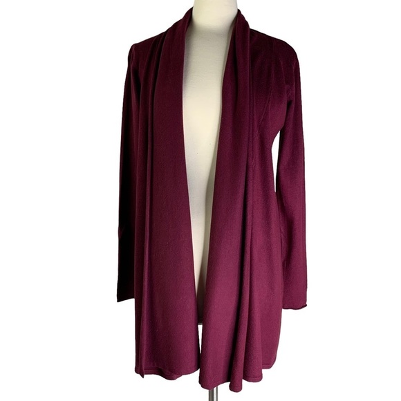 Dreamers Burgandy Open Front Long Line Cardigan Size Small/Medium Soft & Comfy - Picture 1 of 7